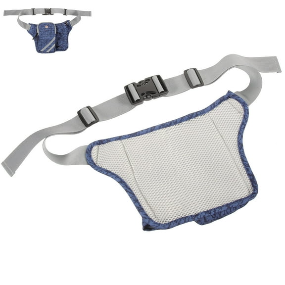 SWETRACE Multi Function Blue Fanny Pack with Water Bottle Holder for Hiking Travel and Workout