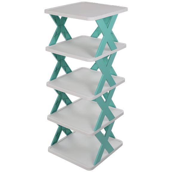 SWETRACE X-Shaped Shoe Rack 1 Piece with PP Material, Multi-Tier Organizer for Bedroom Storage, 11.8x10.2x26.2 Inches