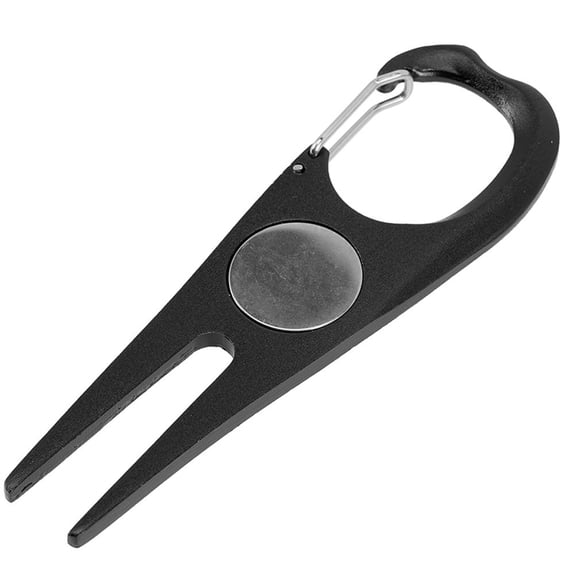 SWETRACE Golf Divot Repair Tool with Marker, Black Stainless Steel Golf Accessory, and Portable 1 Piece