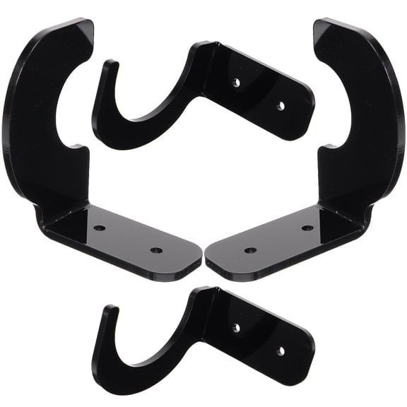 SWETRACE Black Acrylic and Metal Baseball Bat Rack, Wall Mount Holder for Home Display Storage Organizer