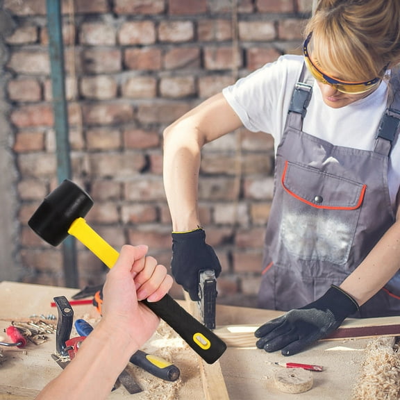 SWETRACE 1Set Double Headed Rubber Mallet Soft Hammer for Tent Stakes and Camping Gear