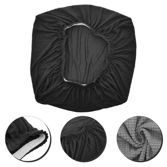 SWETRACE Black Elastic Polyester Couch Cushion Cover Set for Sofa and Furniture Slipcover