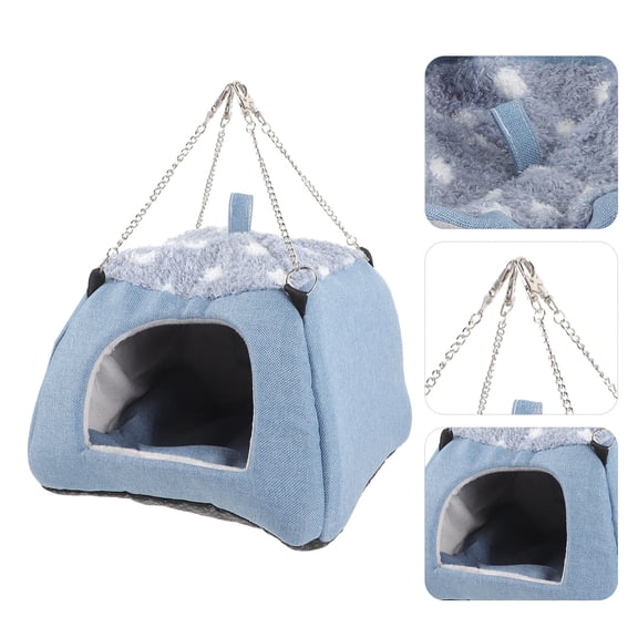 SWETRACE 1Set Hamster Sleeping Cushion -Blue for Indoor Use 8.3x8.3in