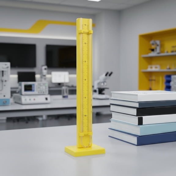 SWETRACE 1Set Laboratory U Shaped Pressure Gauge for Science Classroom with Transparent Yellow Plastic Design