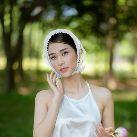 SWETRACE 1Set Long Neckerchief Lace And Polyester Material For Women Hair Accessories In Summer