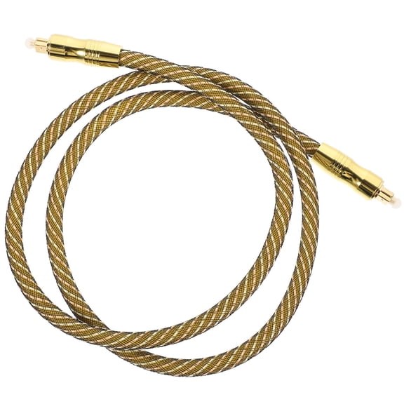 SWETRACE 1Set Optical Fiber Cable 1m Long for Home Entertainment Systems with Golden Finish