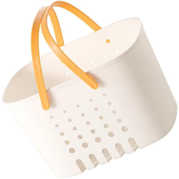 SWETRACE 1Set PP Bath Basket Small Shower Basket with Handle 9.82X7.07X6.29in Storage for Bathroom