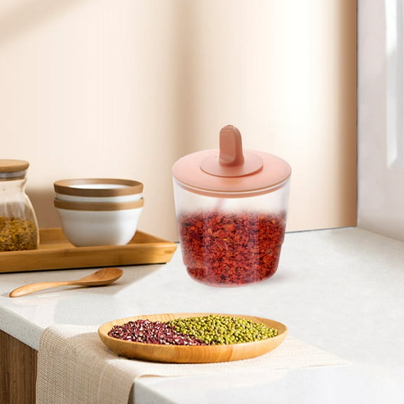 SWETRACE Condiment Storage Pepper Jar Pink Plastic 1Pack
