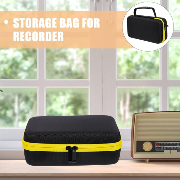 SWETRACE 1Set Protective Case for Recorder 8.45X5.11X3.14in Black EVA and Oxford Cloth Simple Design