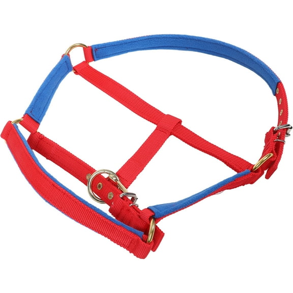 SWETRACE 1Set Red PP Woven Belt Horse Halter for Training and Riding Adjustable and Comfortable