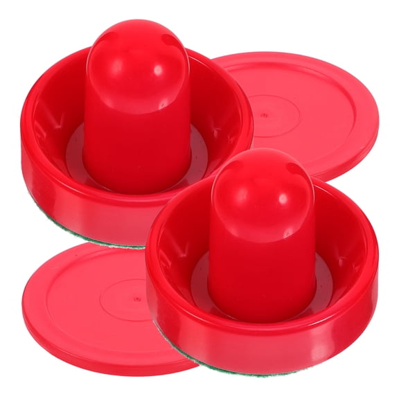 SWETRACE 1Set Red Plastic Ice Hockey Puck and Paddle Kit with Comfortable Design for Table Games