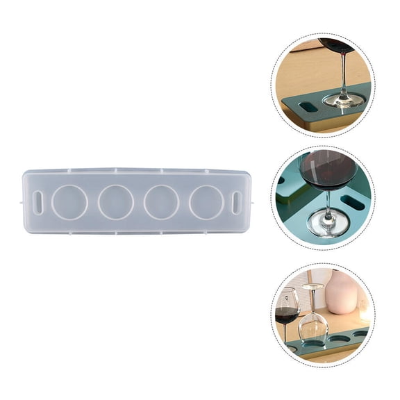 SWETRACE Smooth Interior White Silicone Coaster Mold for Resin Crafts and Decorative Casting