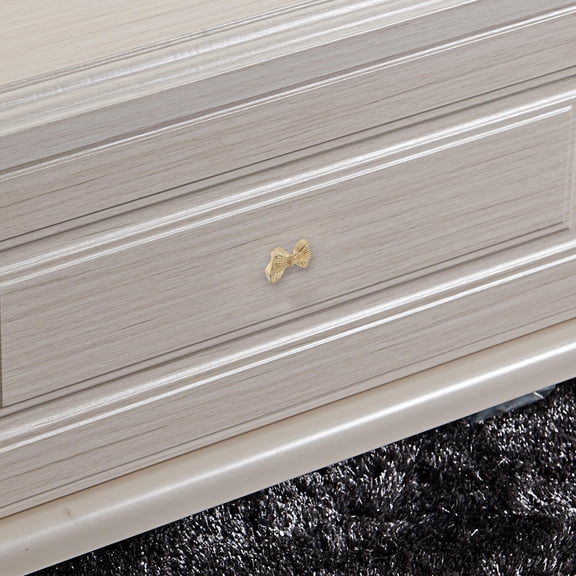 SWETRACE Brass Bow Shaped Drawer Pull Set, Wear-Resistant, Easy to Install Handles for Dresser, Wardrobe, Closet Furniture