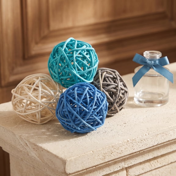 SWETRACE 2 Inch Spheres Rattan Decorative Balls 24pcs for Vases and Bowls