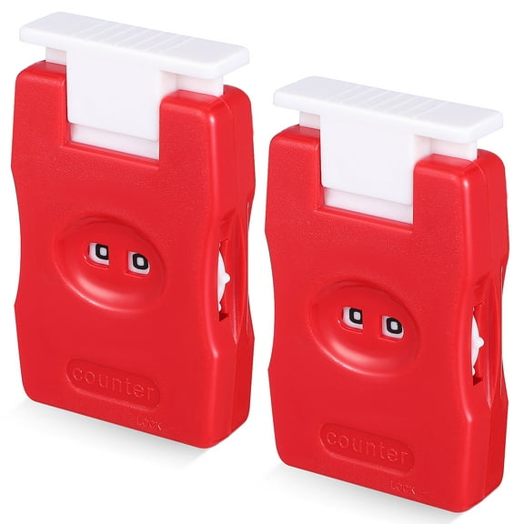 SWETRACE 2-Pack Red ABS Counters for Knitting, Handcraft Tools for Beginners and Experienced Crafters