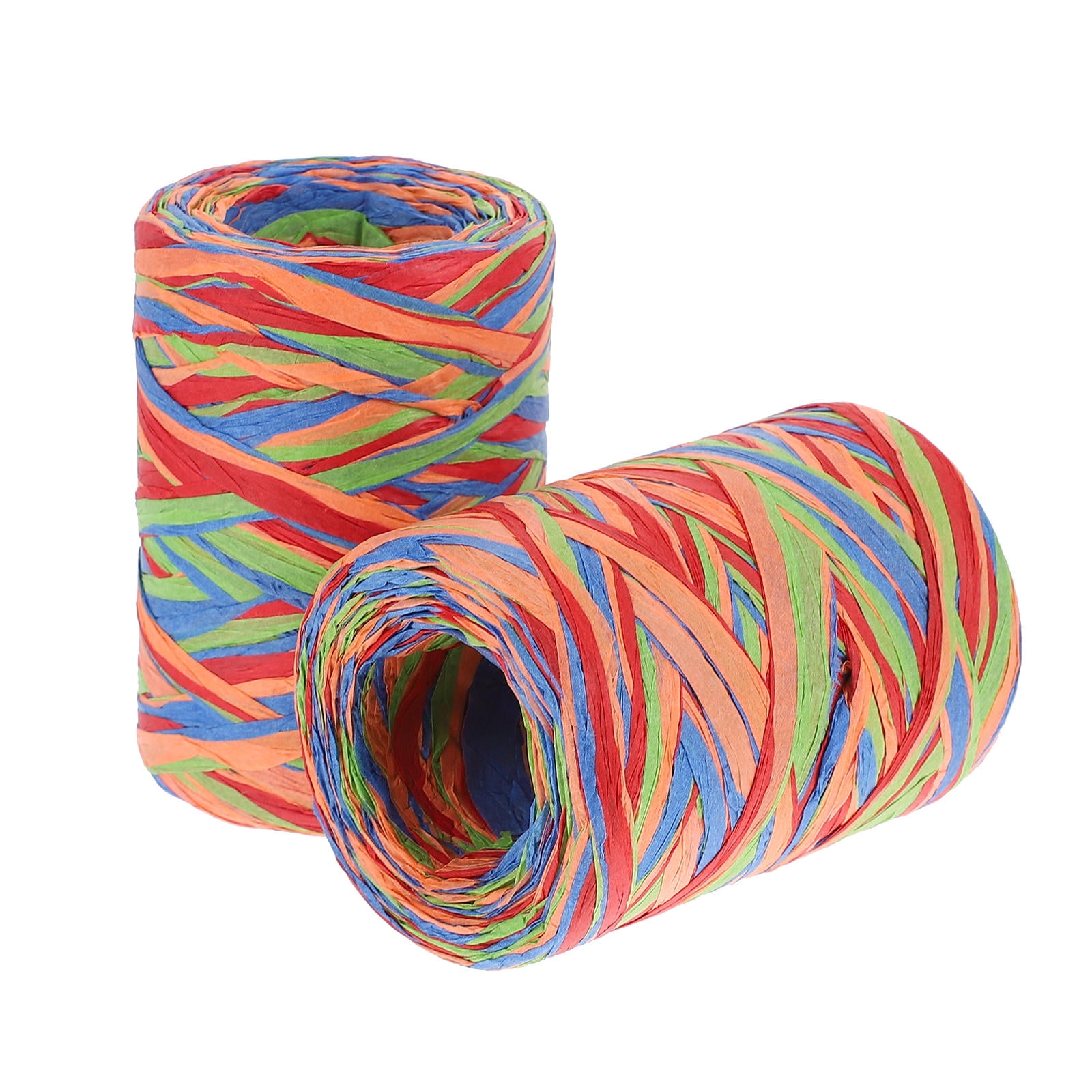 SWETRACE 2 Rolls Raffia Paper Ropes for Diy Projects Multi Colored 314 ...