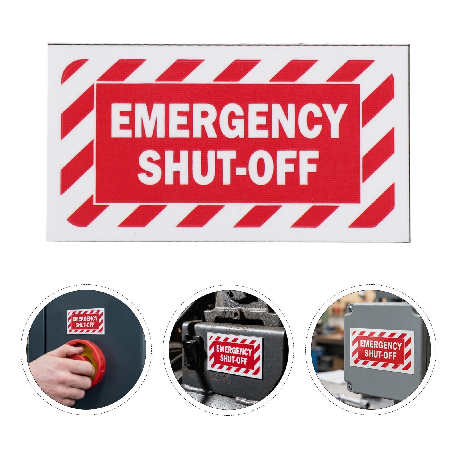 SWETRACE 20Pack Industrial Emergency Shut Off Sticker Red High ...