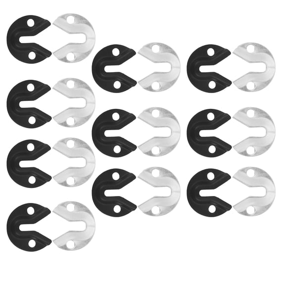 SWETRACE 20-Piece Assorted Color Keyhole Hanging Plates with Screws, Heavy Duty Furniture Wall Mount Brackets for Cabinets