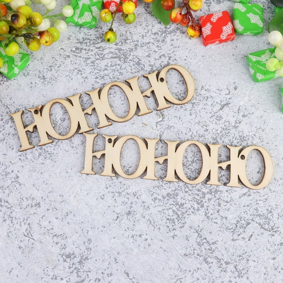 SWETRACE 20Pcs Christmas Hanging Decorations Wooden Letter Shape Diy Crafts