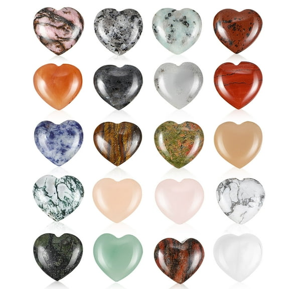 SWETRACE Crystals Heart Stones Assorted Color 20Pcs For Gifting Occasions