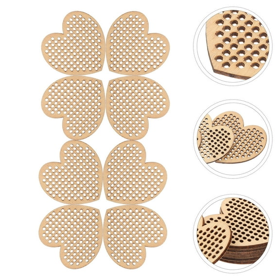 SWETRACE 20Pcs Small Hearts Crafts for Valentine's Day Crafts Lovers Khaki