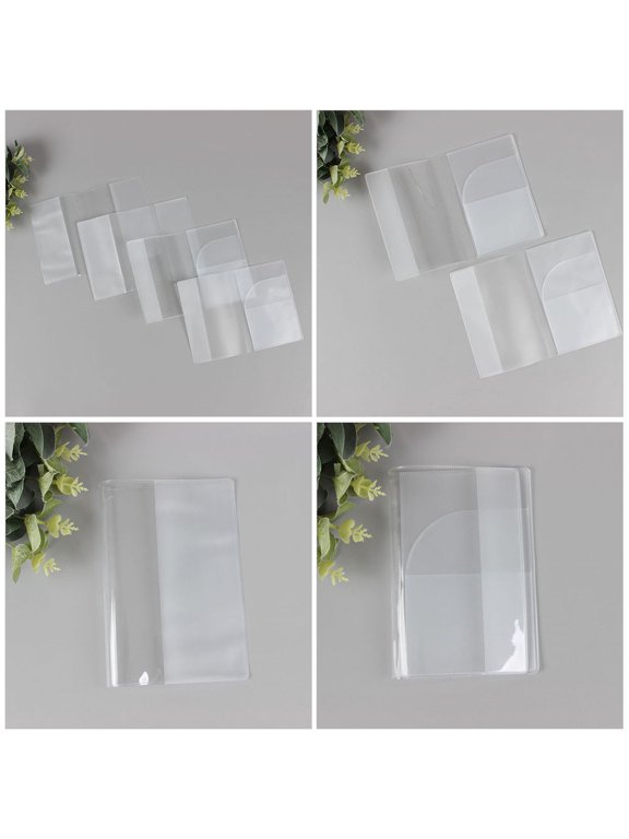 20Pcs Traveling Document Holder Transparent PVC Water Resistant Cover for School Trip