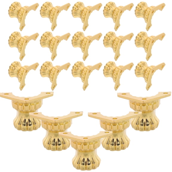 SWETRACE 20Pcs Vintage Style Metal Feet for Boxes with Anti Tilting Support and Floor Protection