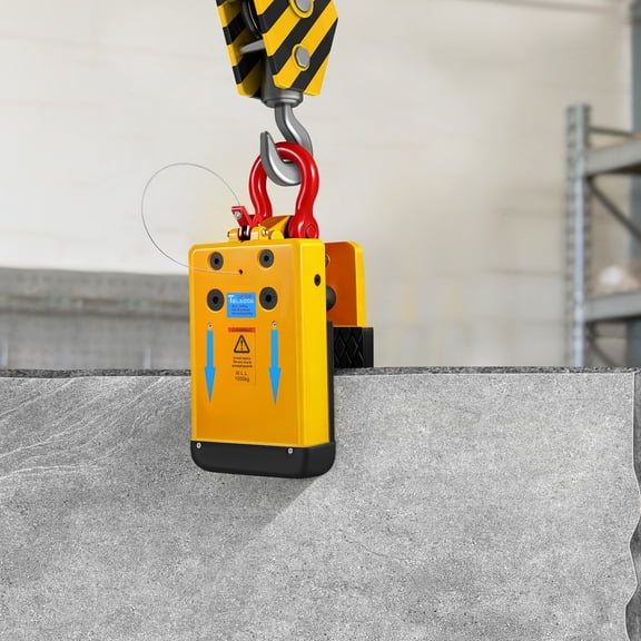 SWETRACE 2204Lbs Granite Stone Miter Clamp for Marble Quartz Slab Lifting with Rubber Protection Yellow