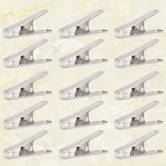 SWETRACE 24Pcs Clothes Clip for Preventing Clothes from Falling in Windy Days Silver and White