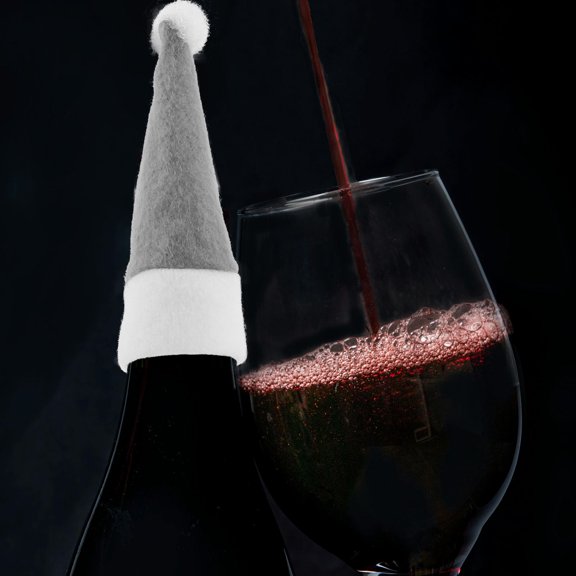 SWETRACE 24Pcs Grey Nonwoven Fabric Protective Cover Tableware Holders For Christmas Party Dinner Table