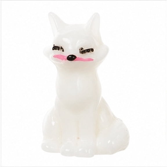 SWETRACE White Fox Resin Figurines DIY Decoration for Home and Garden