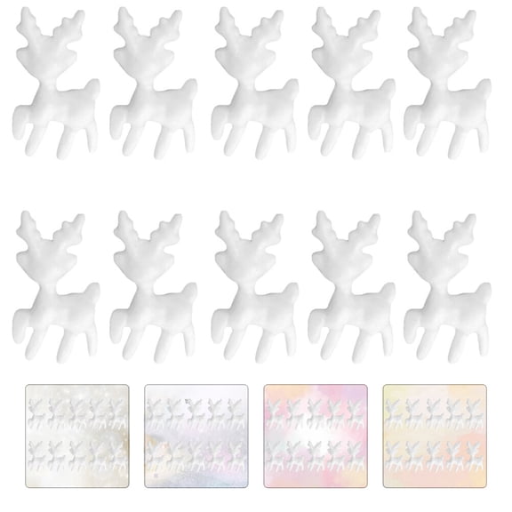 SWETRACE 25pcs DIY Foam Deer Ornament White Reusable Indoor Outdoor Decoration