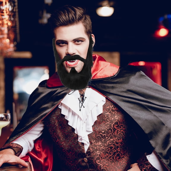 SWETRACE 2Pcs Black False Beard Whisker for Wedding Party Cosplay and Photo Taking