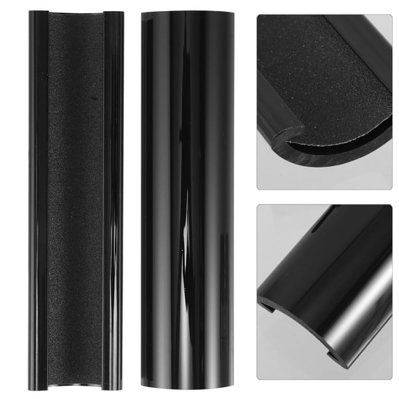 SWETRACE 2Pcs Black Plastic Billiard Pool Tip Sander for Snooker Maintenance 11.8x1.1x0.5in