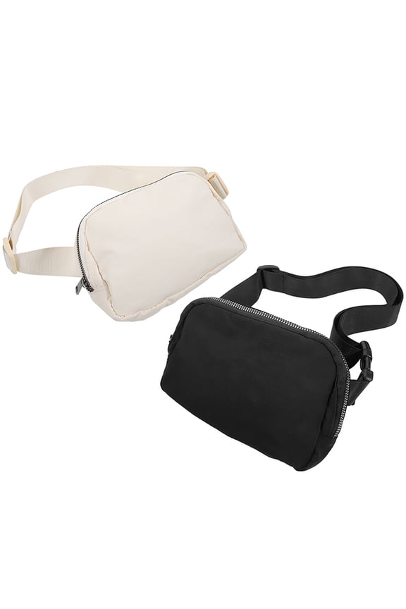 2Pcs Black Running Chest Pack for Cycling and Gym Workouts with Adjustable Strap 8.06X5.50X1.18in