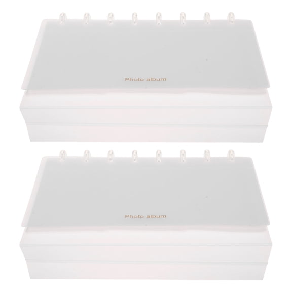 SWETRACE 2-Pack White Calendar Style Photo Album with Tabletop Frame for Organizing Cards, Schedules, and Memories
