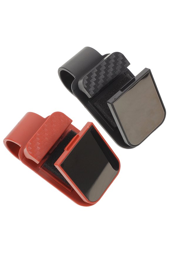 2-Pack Car Visor Sunglass Clip with Push Button, Anti-Scratch Eyewear Holder and Organizer for Vehicle