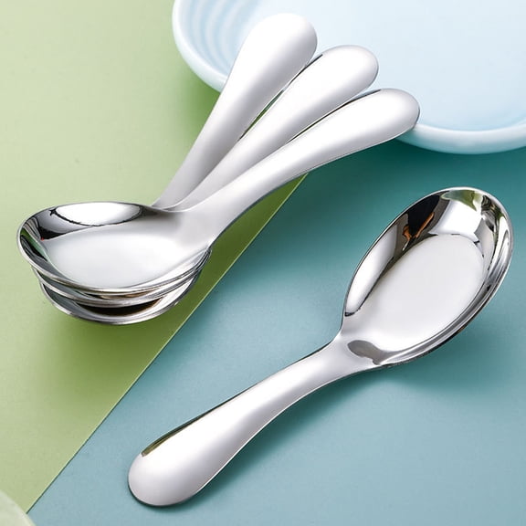 SWETRACE 2Pcs Children Rice Spoon Easy To Clean For Porridge And Dessert
