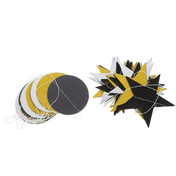 SWETRACE 2Pcs Circle Garland For Birthday Party With Gold And Black Colors