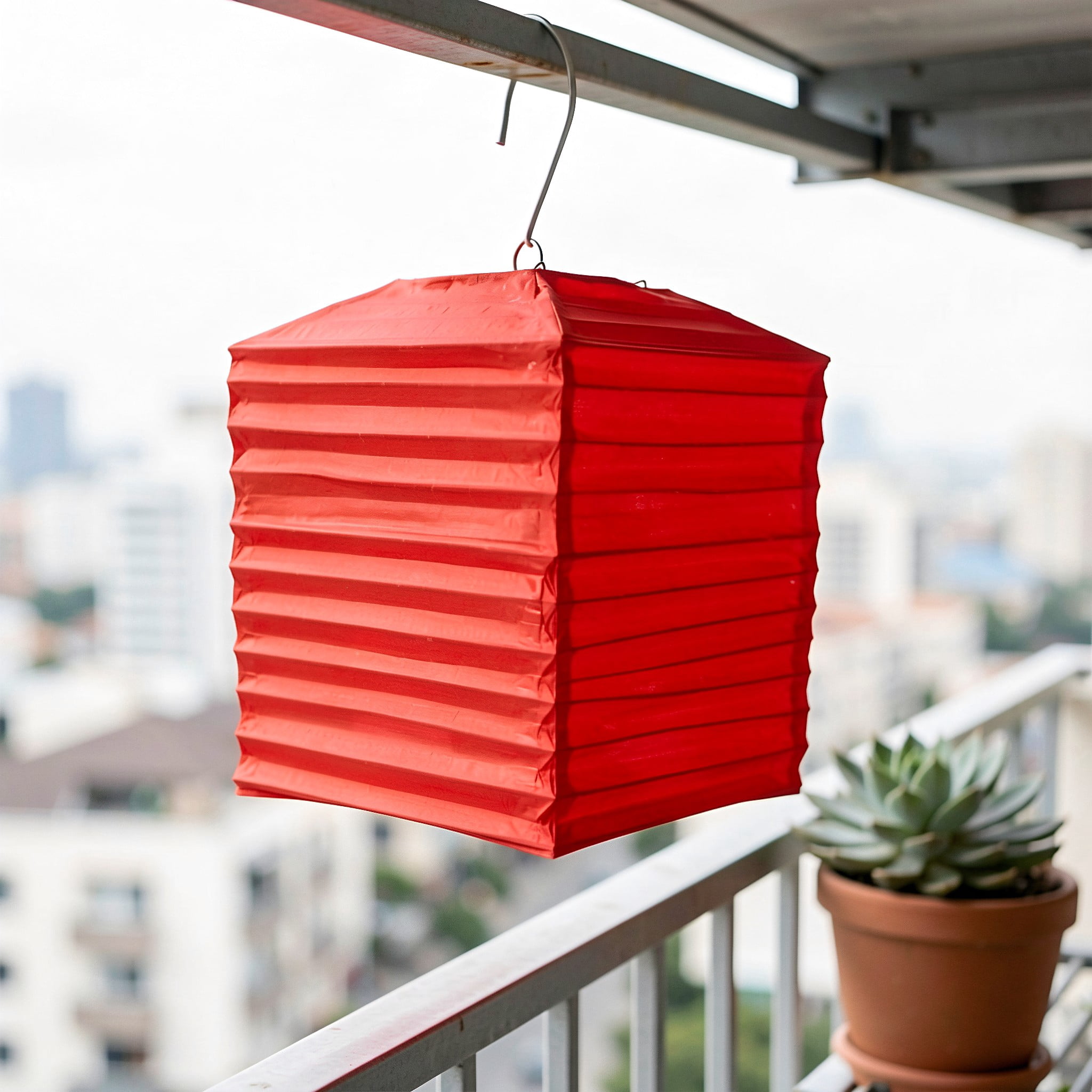 Paper Ltern SWETRACE 2Pcs Collapsible Red Paper Lanterns for Lights with Stable ...