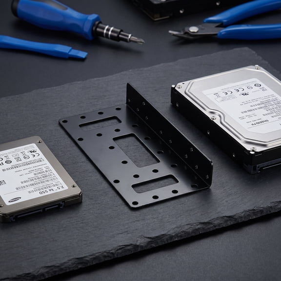 SWETRACE SSD Hdd Multi-Size Mounting Tray, Black Metal, Versatile Storage, Stable and Cool, 2Pcs