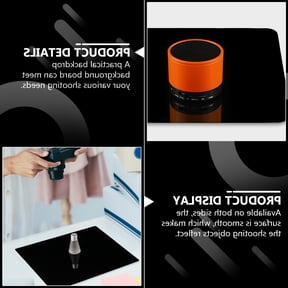SWETRACE 2Pcs Double Sided Black Photo Background Board for Tabletop Photography and Decorative Use