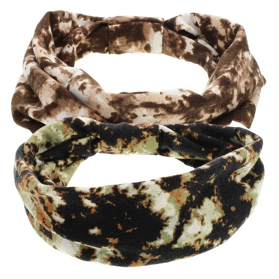 SWETRACE 2Pcs Elastic Colored Headband for Women with Non Slip and Cooling 11.8x5.5x0.7in