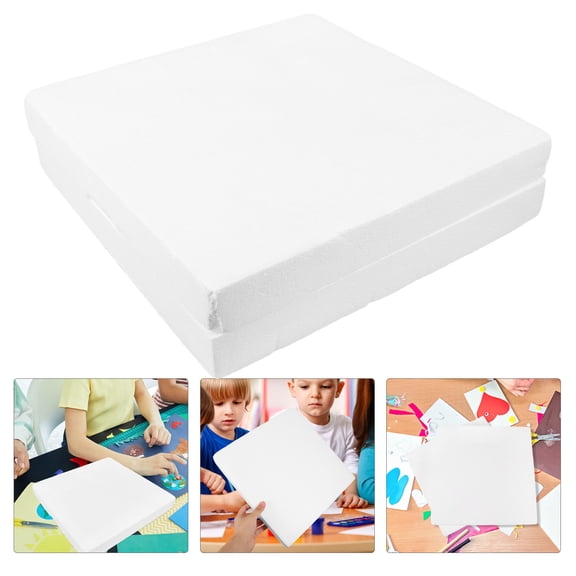 SWETRACE White Foam Blocks 2 Pieces Foam Board for Art, Crafting, Projects and Materials