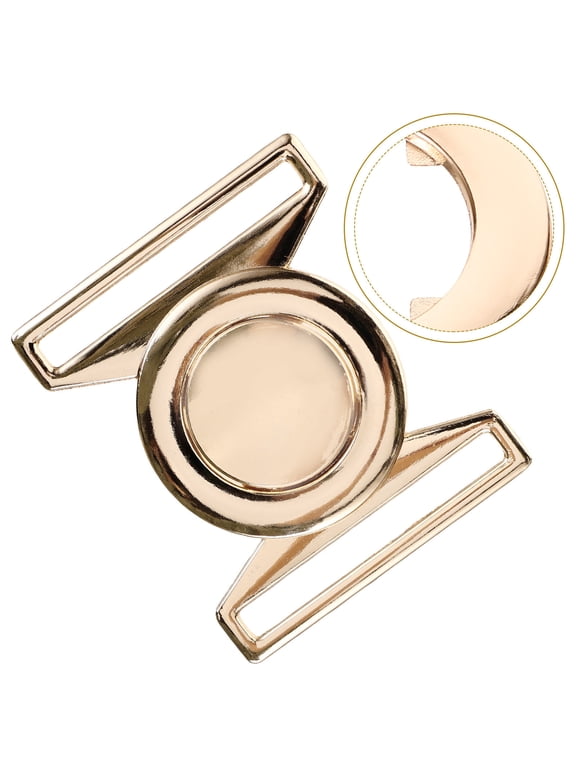 Elegant Golden Zinc Alloy Waist Belt Buckle, Portable for DIY, 2Pcs