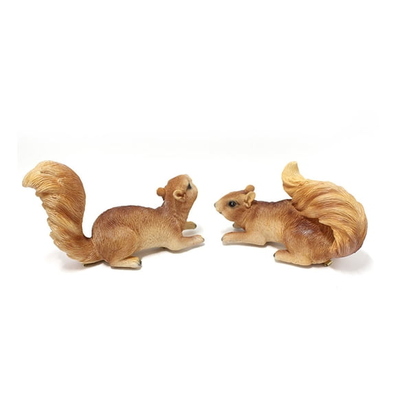 SWETRACE 2Pcs Lifelike Resin Squirrel Ornament for Garden Yard and Lawn Decoration