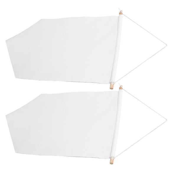 SWETRACE 2Pcs Plain Simple Design Garden Flags Blank Yard Banner for Wall Camping Weddings 17.68X11.79In