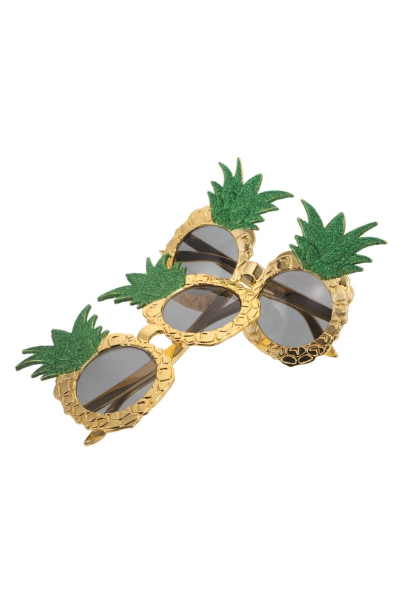 2-Pack Pineapple Sunglasses for Luau Party, Lightweight Plastic Fun Eyewear Perfect for Tropical Beach Events