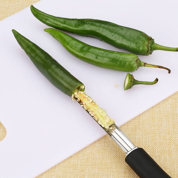 SWETRACE 2-Pack Manual Pepper Corers with Ergonomic Handle and Stainless Steel for Easy Kitchen Use