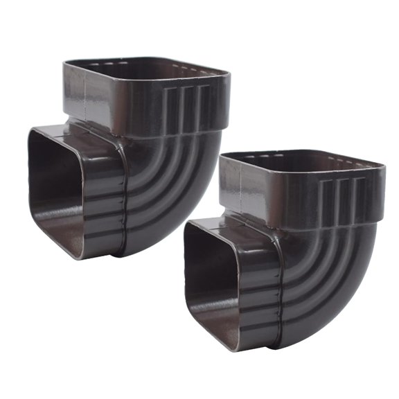 SWETRACE 2Pcs Rain Gutter Downspout Elbow Connector 90 Degree Aluminum Alloy Pipe Fitting for Home